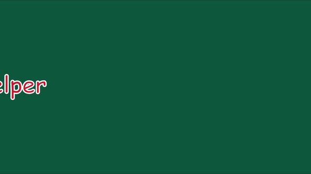 Santa's helper animated text title card for christmas holiday projects animation 4k festive seasonal