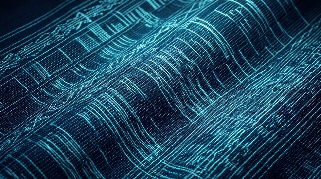 Pattern background of woven fabric made from fiber optic threads 2