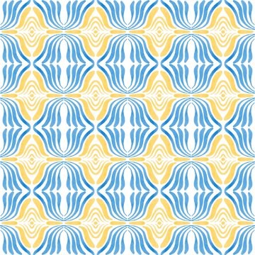 abstract seamless pattern and wallpaper, blue, yellow 