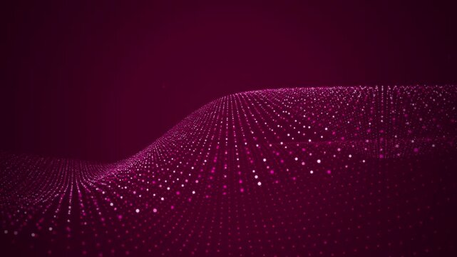 A glowing particle wave flows in a seamless loop