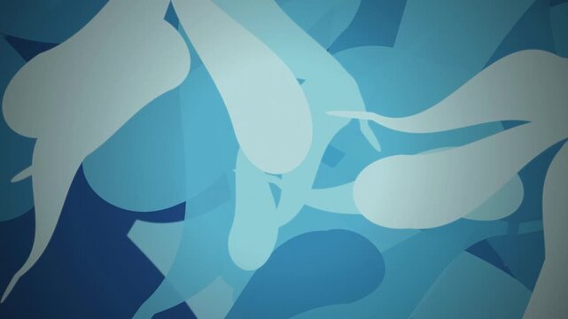 Stylized vector hummingbirds fly in a seamless loop