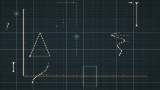 Graph Paper Grid with Blueprint Drafting Lines Drawn and Erased Seamless Loop in subtle slate tones