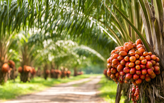 Palm oil plantation growing up.
