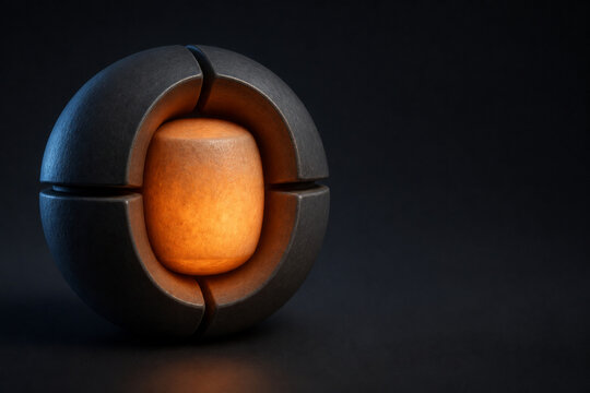 Thermal energy storage core inside a segmented ceramic shell