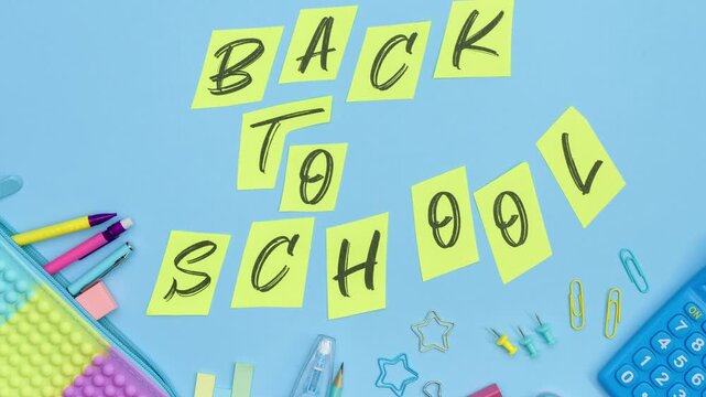 Cinematic Back to School Stop Motion Greeting Animation