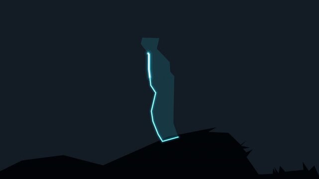 World Map Zoom Animation Highlighting Togo with Glowing Outline