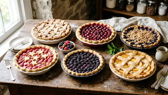 six fruit pies
