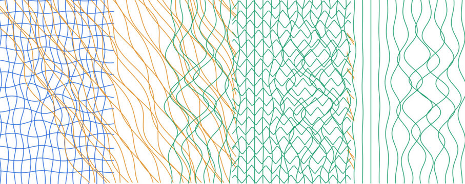 Abstract geometric pattern with intersecting lines and wave forms geometric abstract interwoven