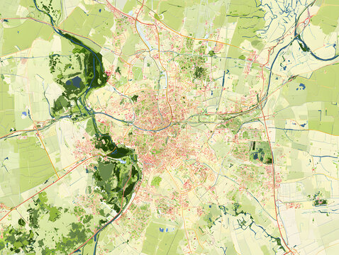 Map of City layout &ndash; Haaksbergen (Netherlands)