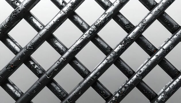 Close up of black industrial metal grid background