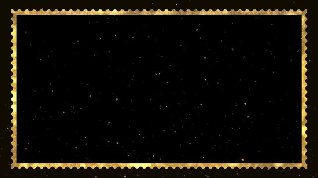 Frame features a rectangular border with metallic gold edges set against a dark background.