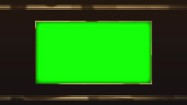 Rectangle frame with a vibrant green center acts as a professional digital placeholder for custom content.