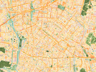 Obraz premium City map for Sao Paolo's downtown area, Brazil