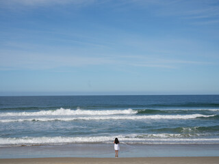Girl enjoying view of the Atlantic ocean ©  Rodrigues Photos