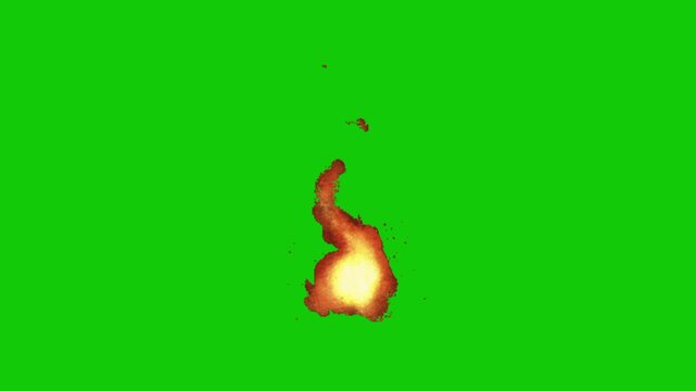 Fire animation on green screen