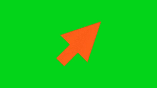 arrow icon on green screen