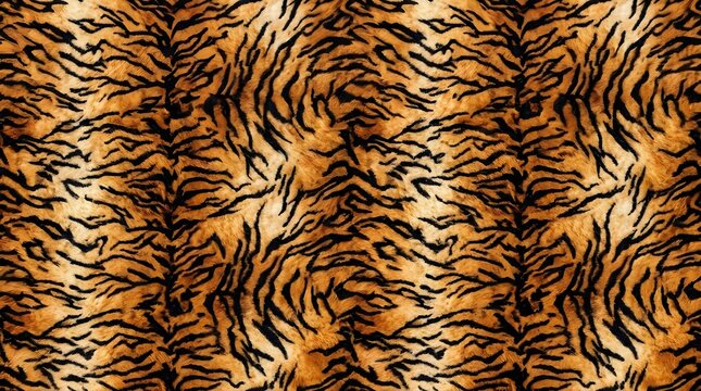 close up of orange and black tiger print animal fur texture pattern