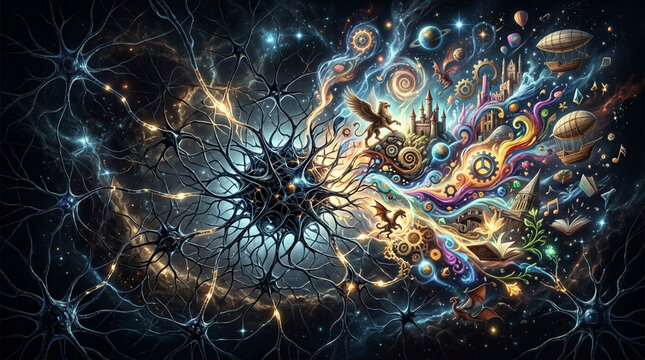 Neuroscience and Imagination: Brain Activity Forms Dreamlike Fantasy World