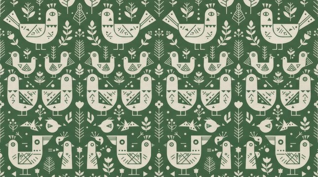 Ukraine pattern with stylized bird embroidery motifs cross stitch folk art ukrainian vyshyvanka