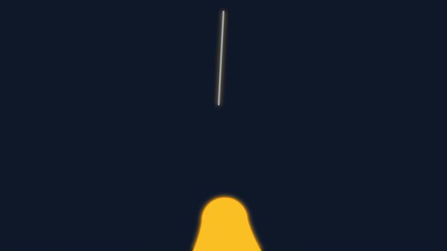 Swinging yellow bell ringing in simple flat animation motion clip for clear audible alert signals
