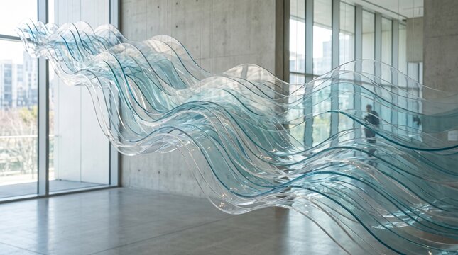 Acrylic wave sculpture