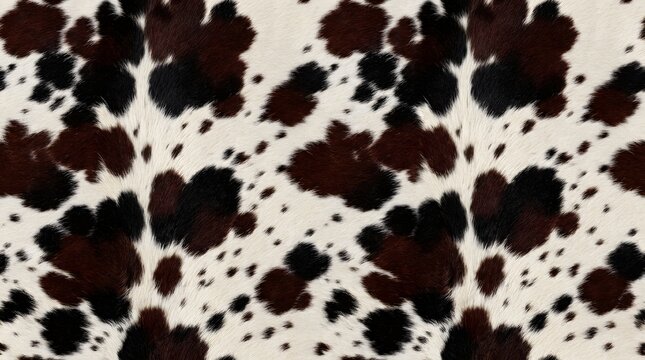 close up brown black and white cowhide pattern texture animal fur background