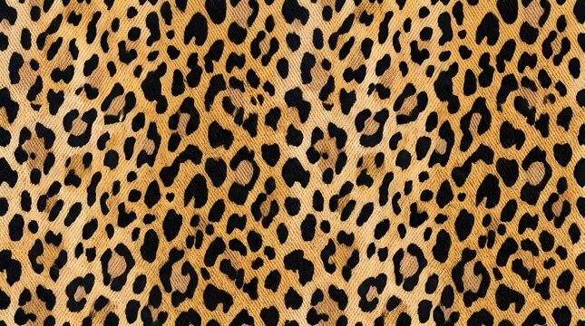 leopard print pattern brown black spotted animal fur texture seamless background