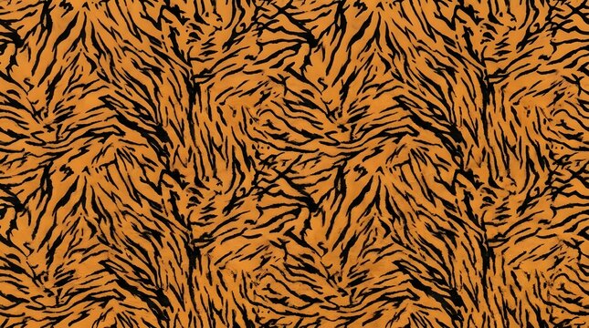orange and black tiger stripes pattern abstract repeating design