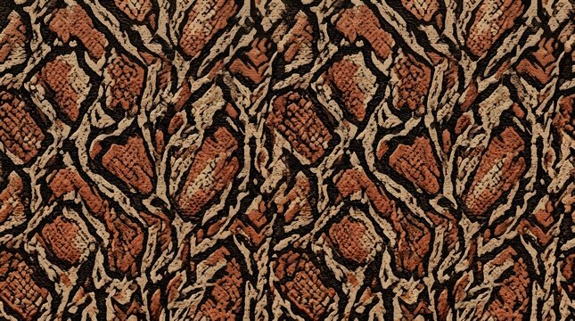 brown snake skin texture seamless pattern reptile animal scale detailed design
