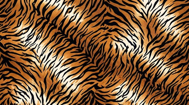 tiger fur texture pattern with orange black and white stripes close up seamless background