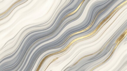 Obraz premium Elegant Marble Abstract Gray Gold Waves Luxury Background