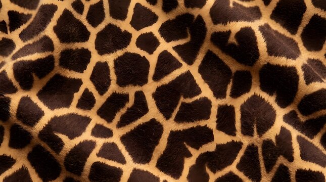 close up of giraffe pattern brown and beige irregular shapes animal skin texture