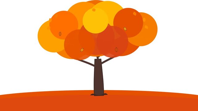This minimalist animation has high commercial value for eco-friendly branding or simple fall seasonal content.