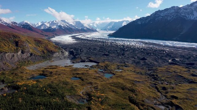 Alaska glacier flyby