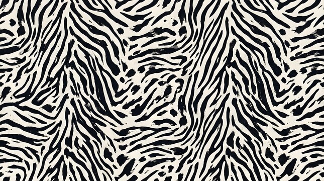 abstract zebra pattern black and white animal print design texture background