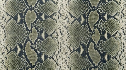 Obraz premium close up textured snake skin pattern scales green beige dark shapes background