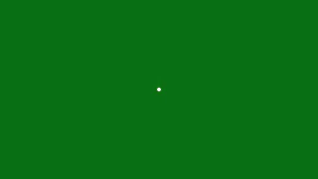 Circle blast animation, single ellipse blast fireworks effect explosion, abstract pop up motion graphics, shiny spark transition, cartoon doodle blast effect, seamless green background 4k loop