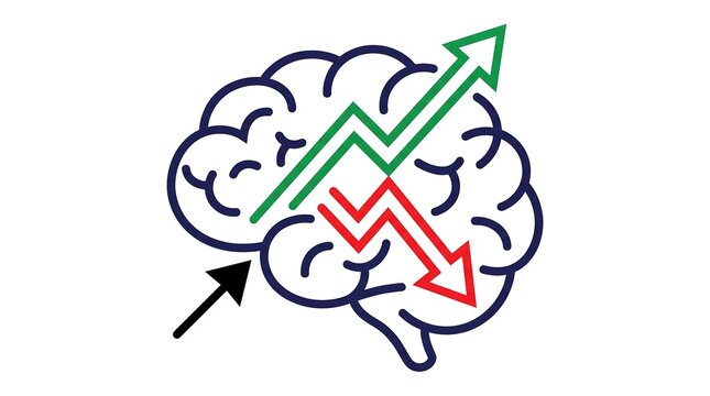 Brain With Growth Arrow Chart Business Intelligence Concept