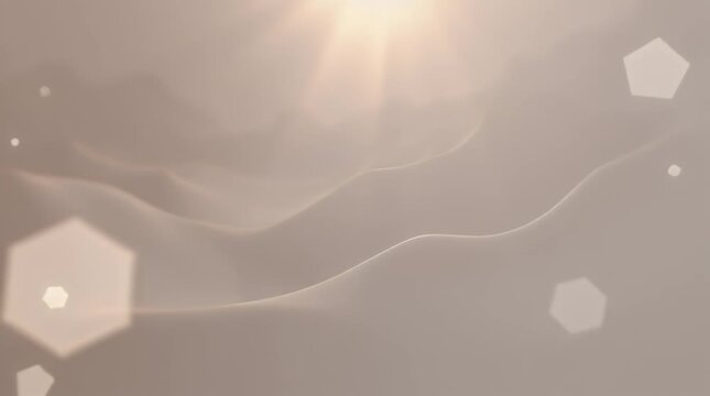 Abstract Light Waves and Hexagon Bokeh Effect