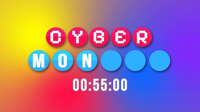 Dynamic cyber monday text motion page turn effect animations creates smooth energetic transitions