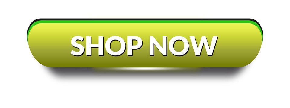 Modern Green Gradient Shop Now Button Isolated on Transparent Background PNG