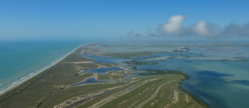Aerial View of Boca Chica in Cameron County Texas