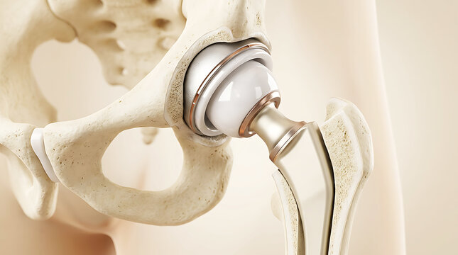 Hip Joint Replacement Prosthesis Model