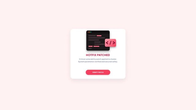 Hotfix Patched Animated Notification Card UI Interface Element