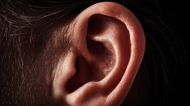 close up of human ear