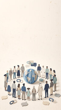 Diverse multicultural team group silhouette holding large glowing globe for global unity and collaboration concept