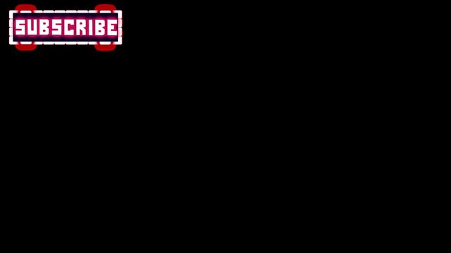 Subscribe Button Motion Pop Up top Left Position with transparent background that can be quickly placed over your existing content without complicated editing