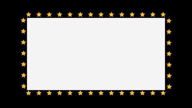 Horizontal 4K video. Loop animation. Blue frame with white spinning stars with green screen for keying. Social media template for USA 250. Independence Day, 4th of July concept. Copy space for text