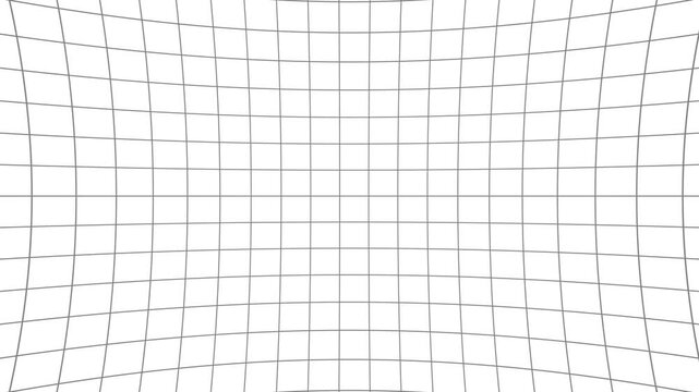 Abstract 3D black cube grid with white lines background futuristic perspective animation