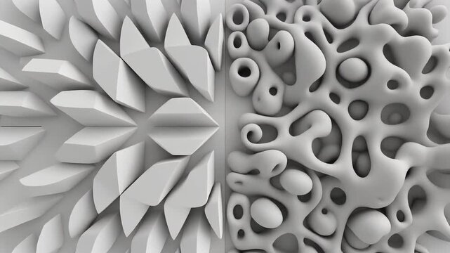 3d animation of porous foam texture expanding and contracting seamlessly